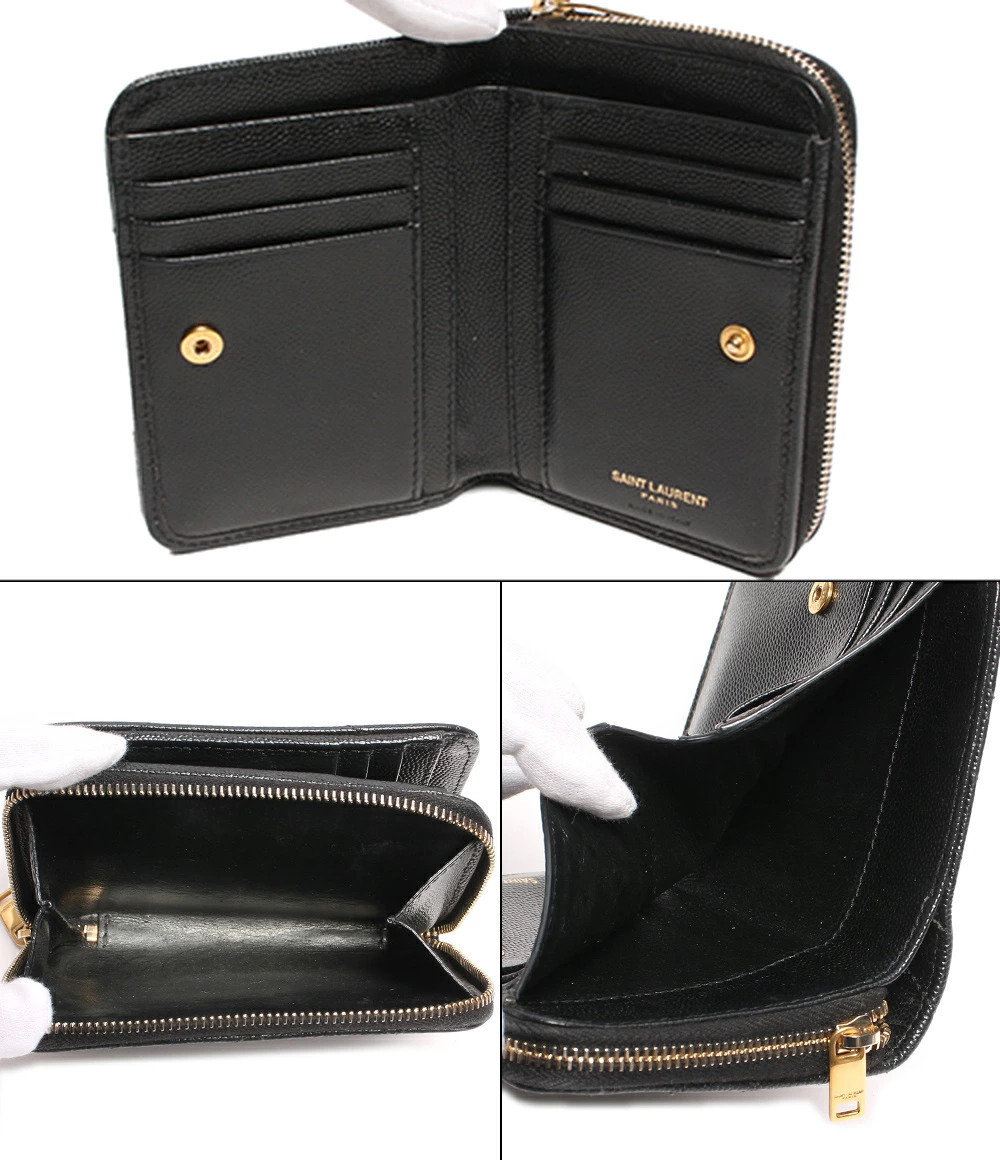 Saint Laurent fold Bi Wallet Paris Black